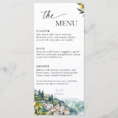 アマルフィコーストイタリアレモ結婚ンの夏 メニュー (正面)