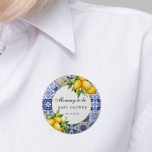 アマルフィコーストイタリアンシトラスレモンベビーシャワー 缶バッジ