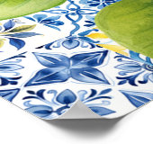 アマルフィコーストイタリアンブライダルシャワーウェルカムサイン ポスター (角)