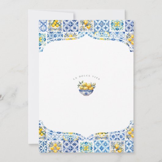 アマルフィコーストイタリアンブライダルシャワールンチョン招待状 招待状 (裏面)