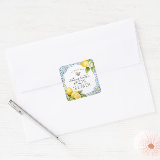 アマルフィコーストイタリアンブライダルシャワー封筒 スクエアシール (封筒)
