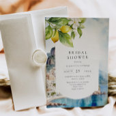 アマルフィコーストイタリアンレモンブライダルシャワー 招待状