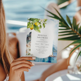 アマルフィコーストイタリアンレモンブライダルシャワー 招待状