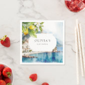 アマルフィコーストイタリアンレモン地中海のパーティー スタンダードカクテルナプキン (インサイチュ)