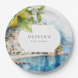 アマルフィコーストイタリアンレモン地中海のパーティー ペーパープレート