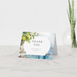 アマルフィコーストイタリアンレモ地中海のン サンキューカード