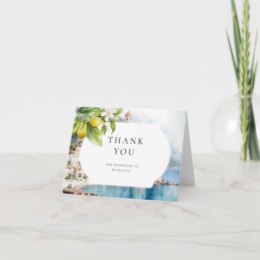 アマルフィコーストイタリアンレモ地中海のン サンキューカード (正面)