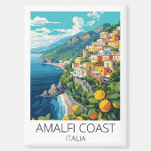 アマルフィコーストイタリアヴィンテージトラベル マグネット (正面)