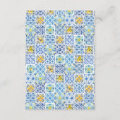 アマルフィコーストイタリア共有アレシピ招待状インサート エンクロージャーカード (裏面)