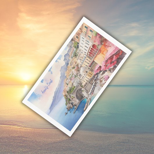 アマルフィコーストイタリア水彩画 |