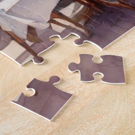 アマルフィコーストイタリア水彩画 | ジグソーパズル (側面)