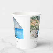 アマルフィコーストイタリア水彩風景結婚ズ 紙コップ (右)