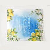 アマルフィコーストイティレモンズベビーシャワーバックドロップ タペストリー (正面(横))