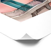 アマルフィコーストウォーターカラープリント ポスター (コーナー)