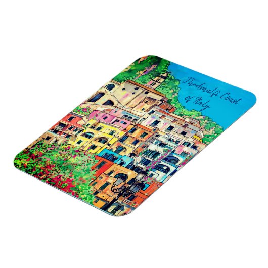 アマルフィコーストオブイタリアアカラフルートコンテンポラリー マグネット (左側)