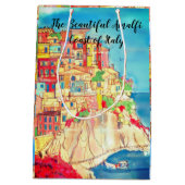 アマルフィコーストオブイタリア抱き枕バイアーティスト ミディアムペーパーバッグ (裏面)