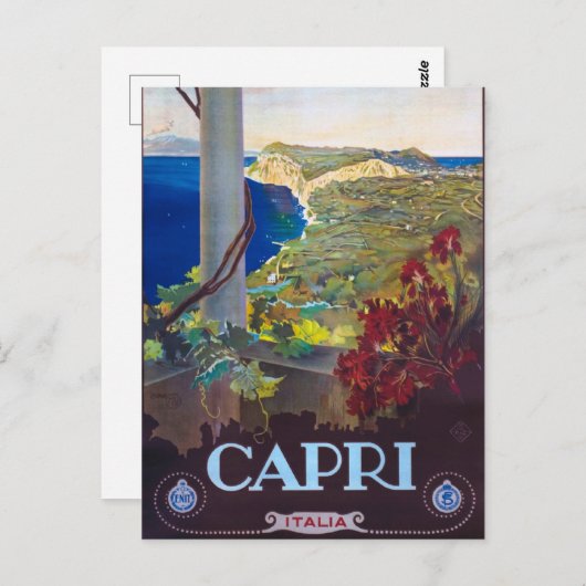 アマルフィコーストカプリイタリアヨーロッパヴィンテージトラベル ポストカード (正面/裏面)