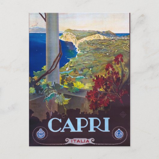 アマルフィコーストカプリイタリアヨーロッパヴィンテージトラベル ポストカード (正面)