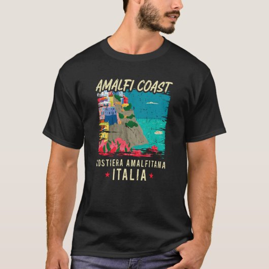 アマルフィコーストコスティエラアマルフィタナイタリア Tシャツ (正面)