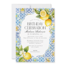 アマルフィコーストコーストイタリアン誕生日招待状