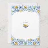 アマルフィコーストコーストイタリアン誕生日招待状 招待状 (裏面)