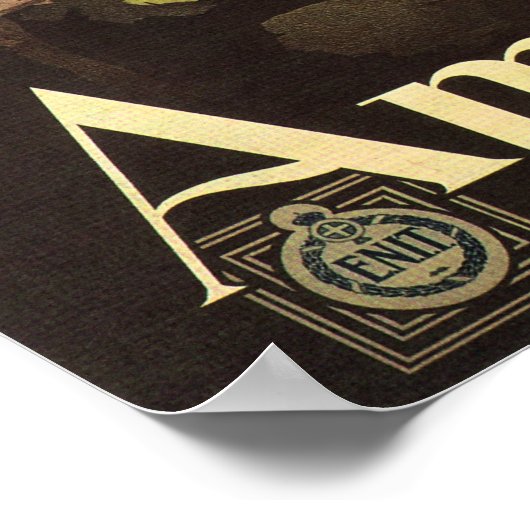 アマルフィコーストサレルノイタリアヴィンテージイタリアン旅行 ポスター (角)