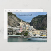 アマルフィコーストタウンイタリアポストカード ポストカード (正面/裏面)