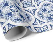 アマルフィコーストブルータイルイタリア ラッピングペーパー (ロールコーナー)
