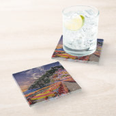 アマルフィコーストポジターノヨーロッパ旅行愛好家 ガラスコースター (アングル)