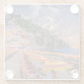 アマルフィコーストポジターノヨーロッパ旅行愛好家 ガラスコースター (裏面)