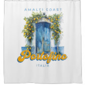 アマルフィコーストポルトフィノラドルチェヴィタリアレモン シャワーカーテン (正面)