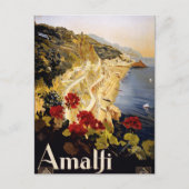 アマルフィコーストレトロイタリアヨーロッパヴィンテージトラベル ポストカード (正面)