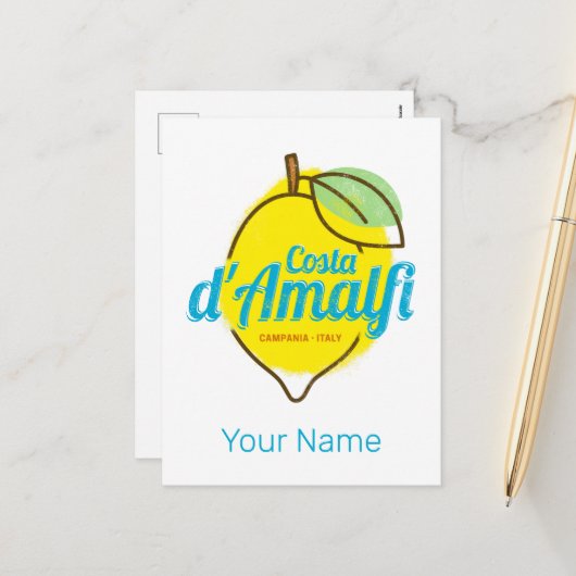 アマルフィコーストレモンイタリアヴィンテージコスタダマルフィ シーズンポストカード (正面/裏面インサイチュ)