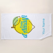 アマルフィコーストレモンイタリアヴィンテージコスタダマルフィ ビーチタオル (正面)