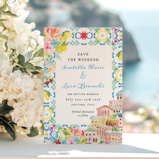 アマルフィコーストレモンタイタリアンイル結婚ズ セーブザデート