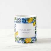 アマルフィコーストレモンタイルイタリア |お名前 コーヒーマグカップ (中央)