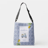 アマルフィコーストレモンタイルパーソナライズされたイタリア クロスボディバッグ (裏面)