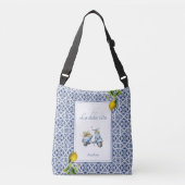 アマルフィコーストレモンタイルパーソナライズされたイタリア クロスボディバッグ (正面)