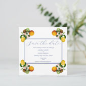 アマルフィコーストレモンタイルパーソナライズされたイタリア セーブザデート (スタンド正面)