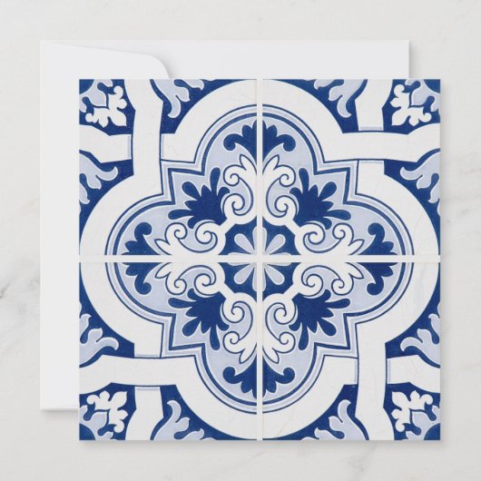 アマルフィコーストレモンタイルパーソナライズされたイタリア セーブザデート (裏面)