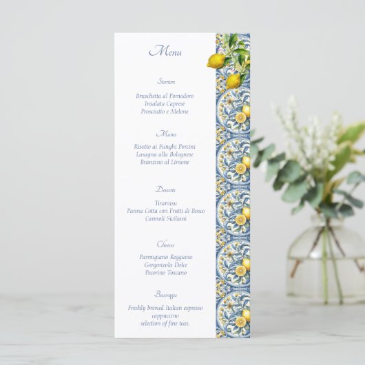 アマルフィコーストレモンタイル結婚イタリア メニュー (スタンド正面)