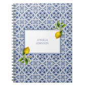アマルフィコーストレモンブルータイルイタリア ノートブック (正面)
