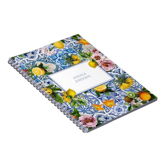 アマルフィコーストレモンブーケタイルイタリア ノートブック (右側)