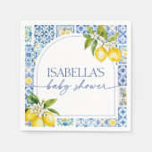 アマルフィコーストレモンベビー地中海のシャワー スタンダードカクテルナプキン (正面)