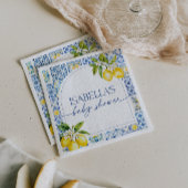 アマルフィコーストレモンベビー地中海のシャワー スタンダードカクテルナプキン