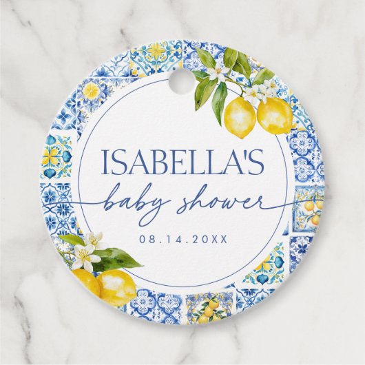 アマルフィコーストレモンベビー地中海のシャワー フェイバータグ (正面)