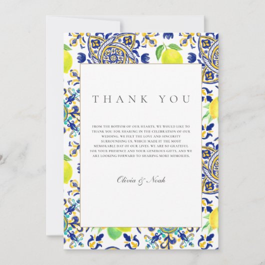 アマルフィコーストレ地中海のモンサンキューカード サンキューカード (正面)