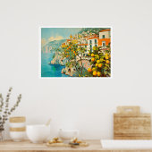 アマルフィコーストヴィンテージトラベル ポスター (キッチン)