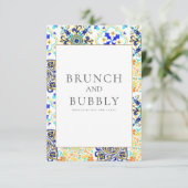 アマルフィコースト地中海のタイルブライダルシャワーカード 招待状 (スタンド正面)