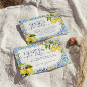 アマルフィコースト地中海のレモンオムツラッフル エンクロージャーカード